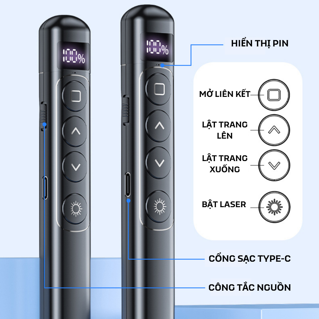 Bút trình chiếu S7 – Laser đỏ – Điều khiển từ xa – Pin sạc Type-C – Dùng cho thuyết trình thumbnail 4