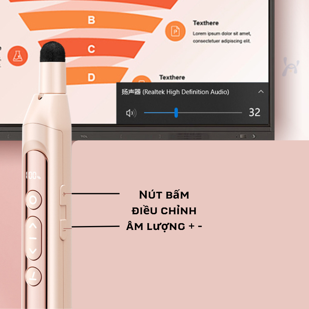 Bút trình chiếu MOVSK S21 – Laser 3 mức, chỉ bảng thu gọn, sạc Type-C, điều chỉnh âm lượng thumbnail 7