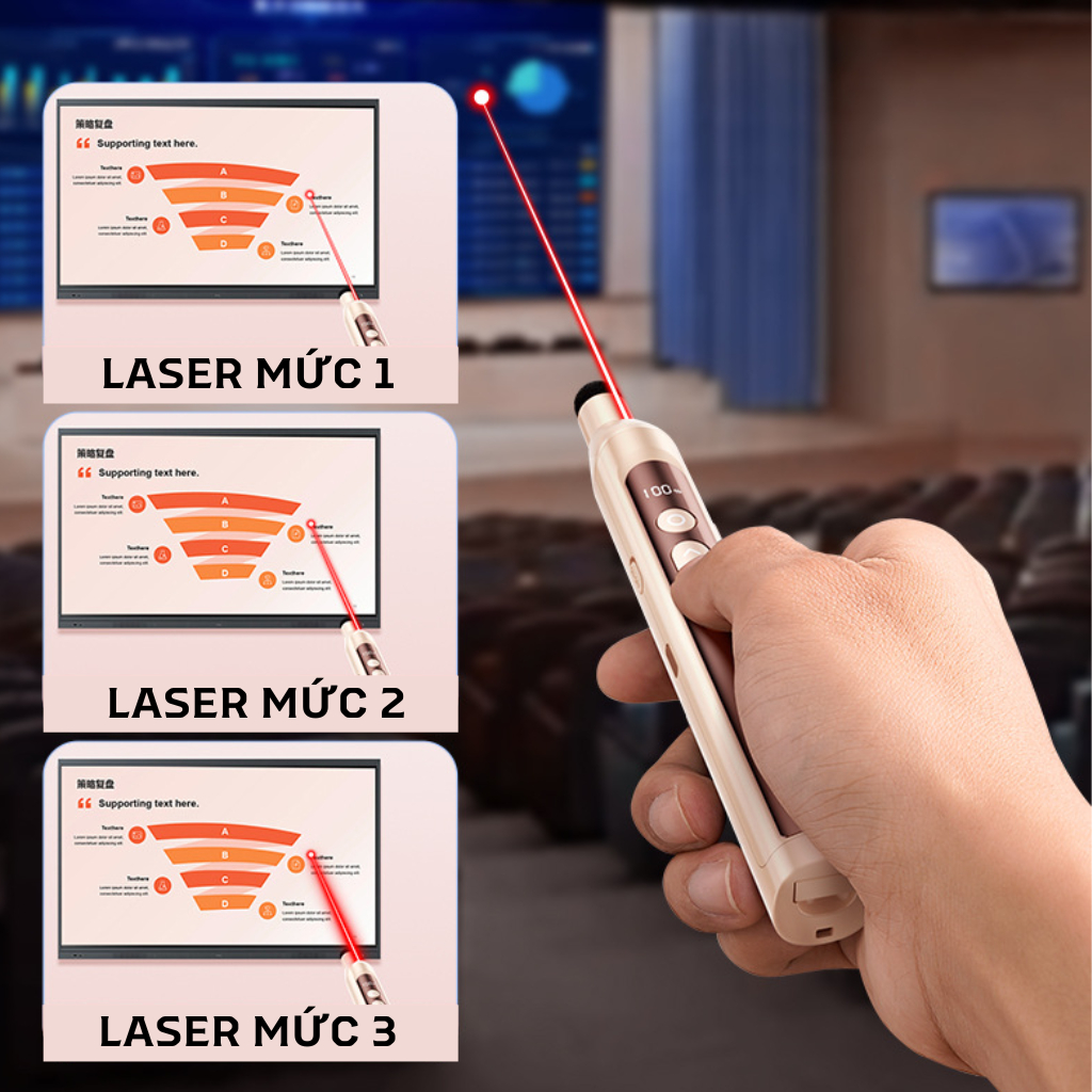 Bút trình chiếu MOVSK S21 – Laser 3 mức, chỉ bảng thu gọn, sạc Type-C, điều chỉnh âm lượng thumbnail 9