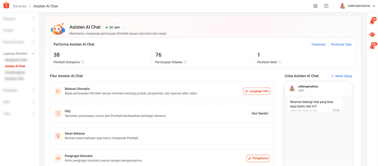 Asisten AI Toko | Pusat Edukasi Penjual Shopee Indonesia