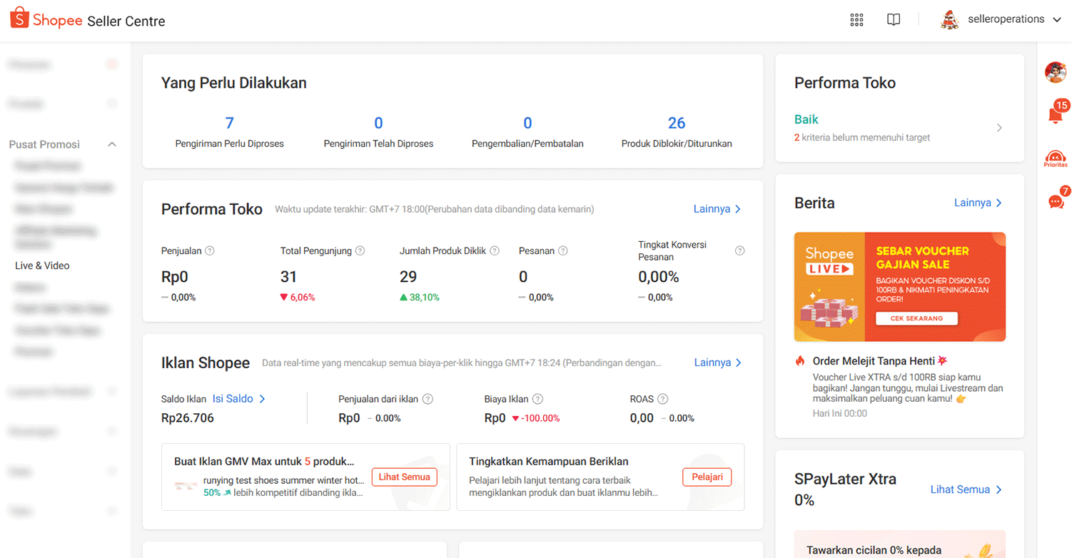 Performa dan Riwayat Live di Shopee | Pusat Edukasi Penjual Shopee
