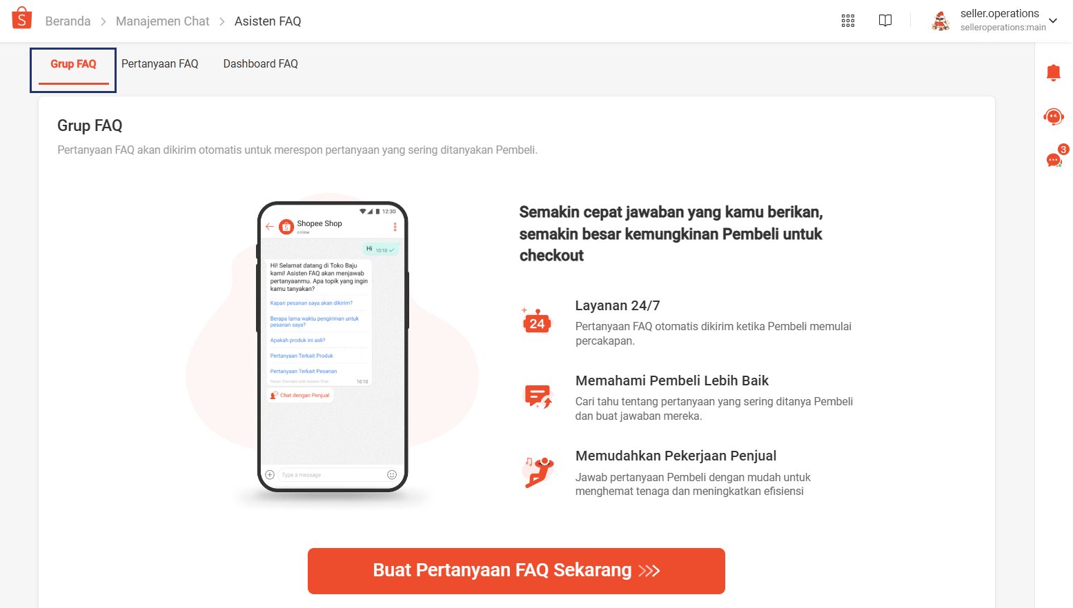 Tentang Asisten FAQ | ID Pusat Edukasi Penjual [Shopee]
