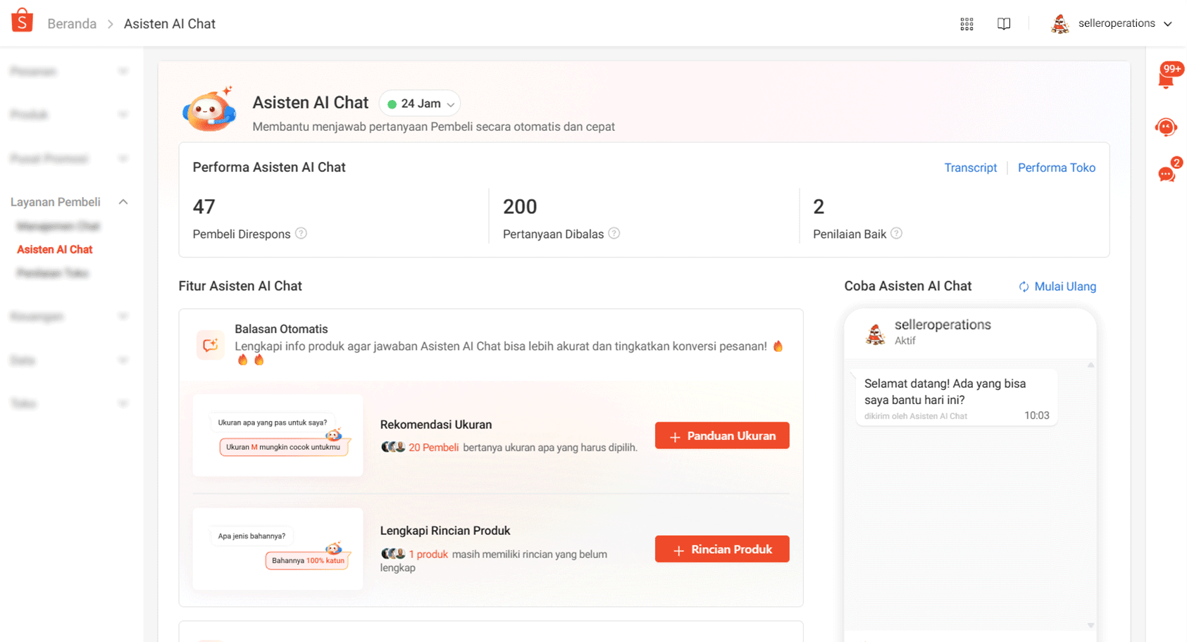 Asisten AI Toko | Pusat Edukasi Penjual Shopee Indonesia
