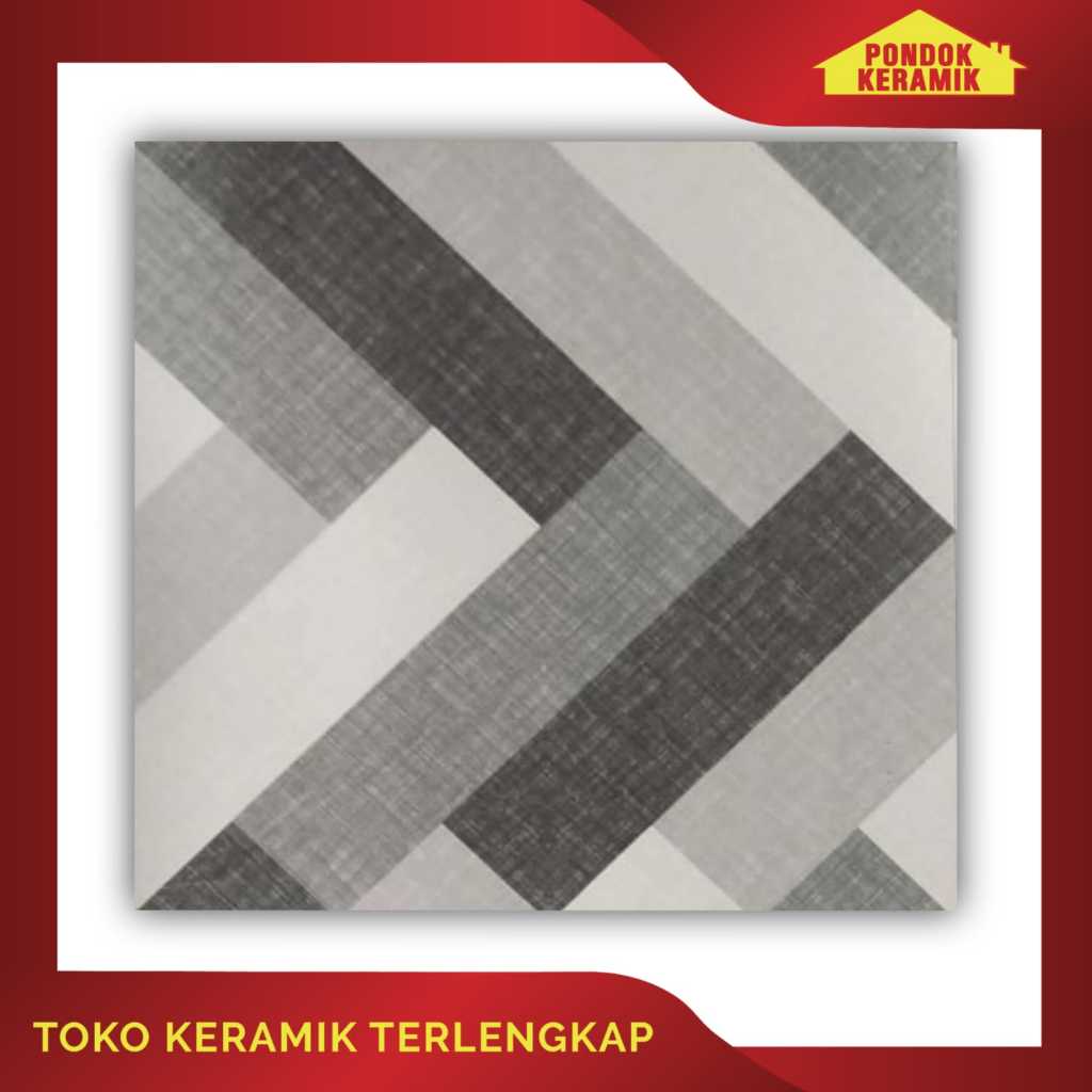 Granit Lantai MGM Motif Geometris 60x60 SS 050 Deco Grey
