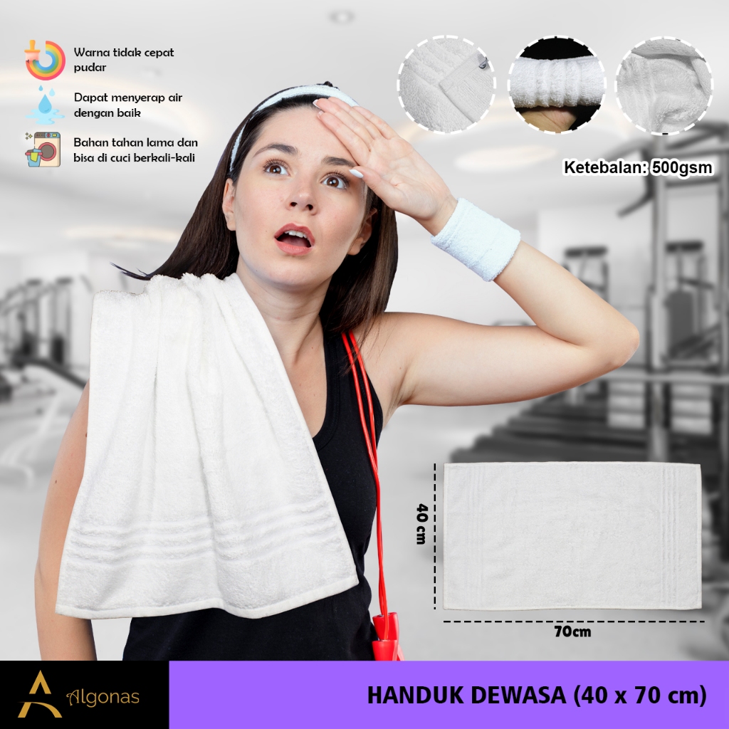 Handuk Dewasa Algonas Nyaman di Kulit & Daya Tahan yang Tahan Lama