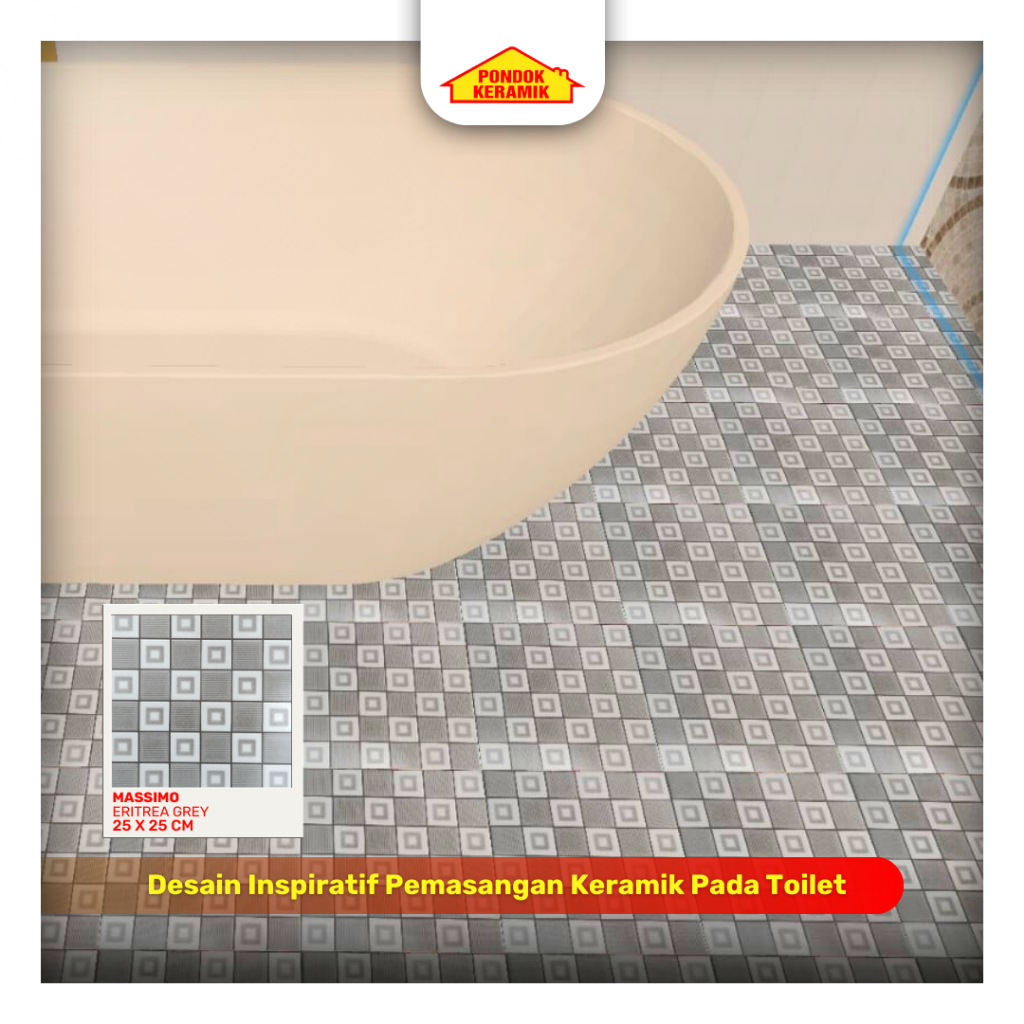 Keramik Lantai 25x25 Eritrea Grey Anti Slip Keramik Kamar Mandi / Keramik Garasi