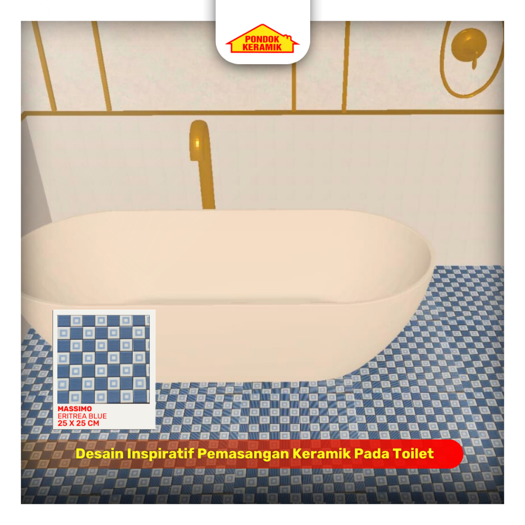 Keramik Lantai 25x25 Eritrea Blue Anti Slip Keramik Kamar Mandi / Keramik Garasi
