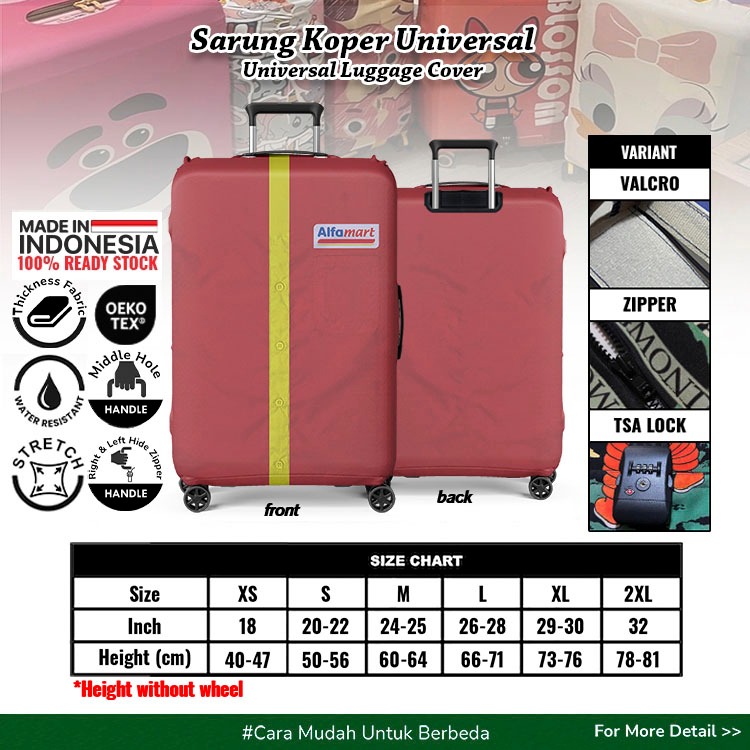 Kostum Seragam Kasir Alfamart - Sarung Koper Unik /Luggage Cover