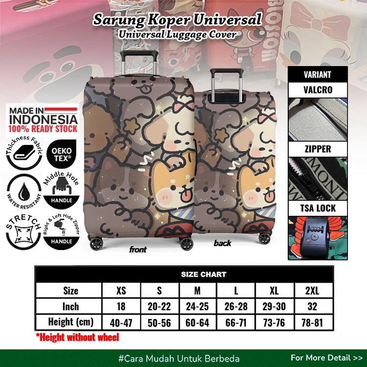 Sarung Koper Anjing Lucu / Cute Baby DOG 002 - Sarung Koper / Luggage Suitcase / Luggage Cover