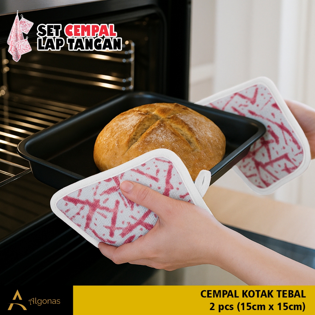 Paket Hemat Kitchen Set Berkualitas Cempal dan Lap Tangan / Serbet Daya Serap Tinggi