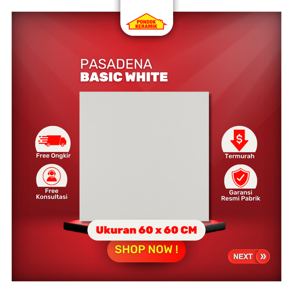 Granit Lantai Pasadena 60x60 Basic White Matt Motif Cemento Industrial