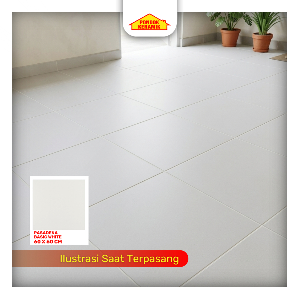 Granit Lantai Pasadena 60x60 Basic White Matt Motif Cemento Industrial