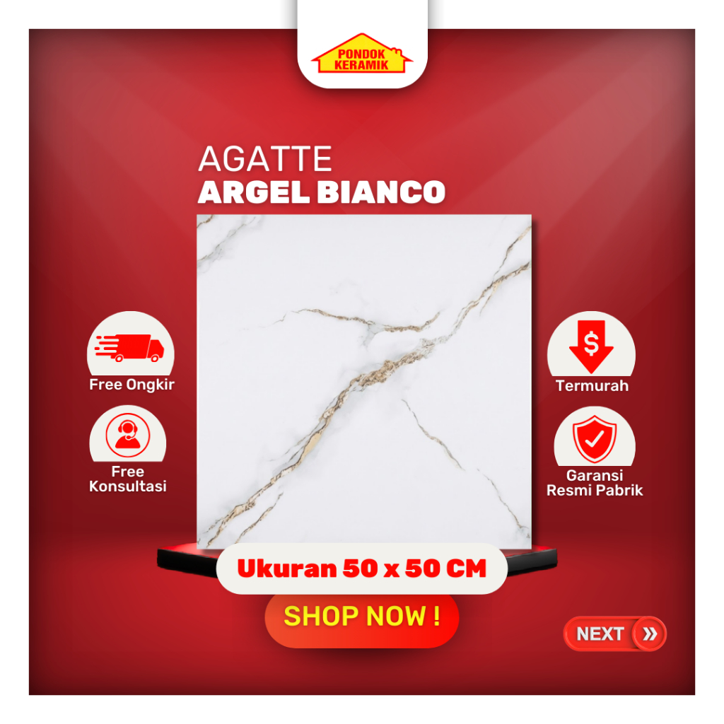 Keramik Lantau Agatte 50x50 Argel Bianco Glossy Motif Marble Carara Putih Abu