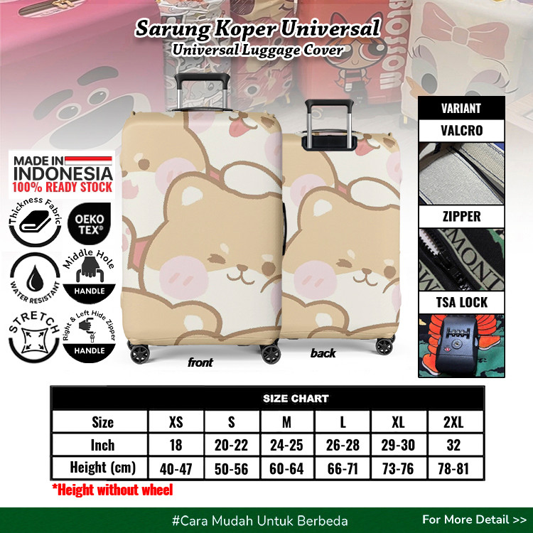 Sarung Koper Anjing Lucu / Cute Baby Dog 004 - Sarung Koper / Luggage Suitcase / Luggage Cover